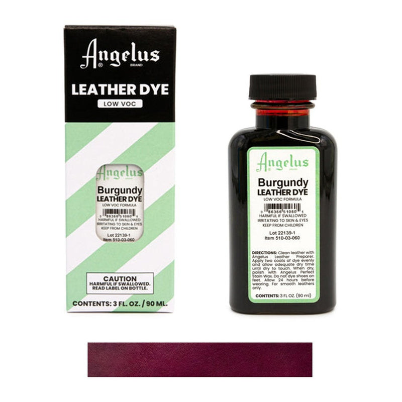 Angelus Low VOC Leather Dye. 3 fl oz/89ml Bottle