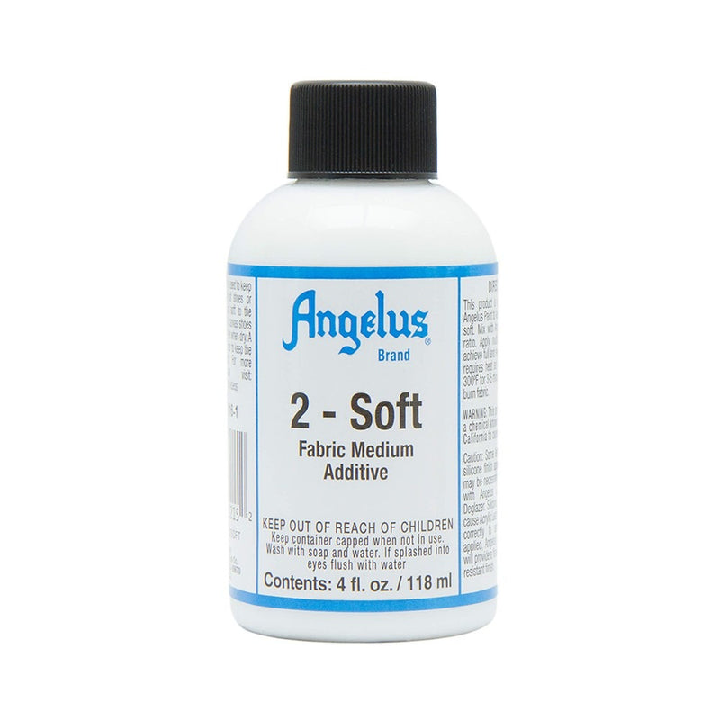 Angelus 2-Soft Fabric Medium Additive. 4 fl oz/118ml Bottle